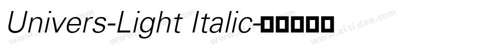 Univers-Light Italic字体转换
